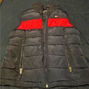 Tommy Hilfiger navy blue and Red Puffer